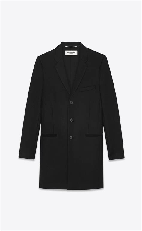 ysl chesterfield coat|Saint Laurent Long coats and winter coats for Men.